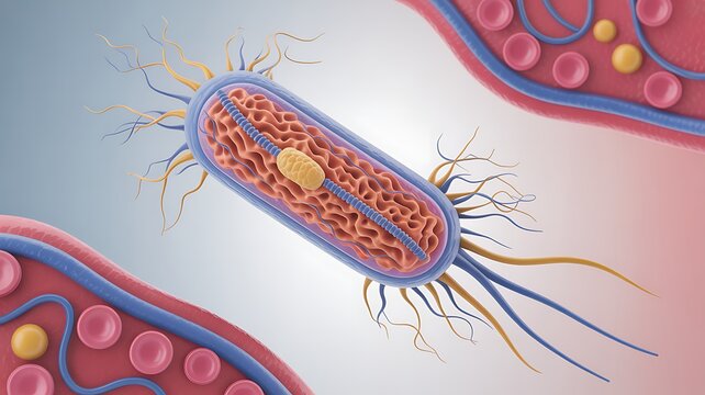 A fibroblast, the cell essential for tissue repair and collagen production. Connective tissue growth, wound healing, synthesis of extracellular matrix. Scientific medical dermatology 3D illustration 