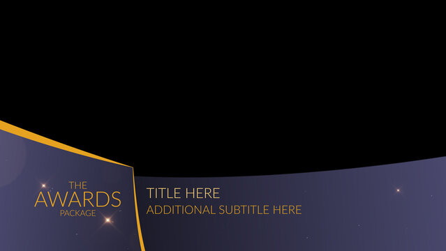Awards Package Lower Third 1 &ndash; Luxury Event Graphics, Cinematic Opener, Titles, Lower Thirds and Transitions for Award Shows, Gala and Corporate Events