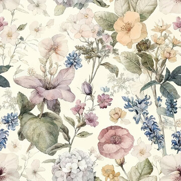 vintage background with flowers