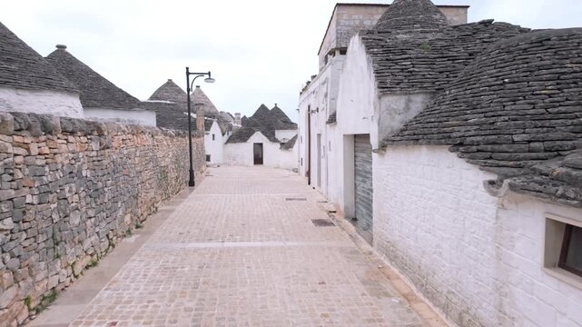Alberobello, Italy - April 15, 2026: Trulli at Alberobello in Italy
