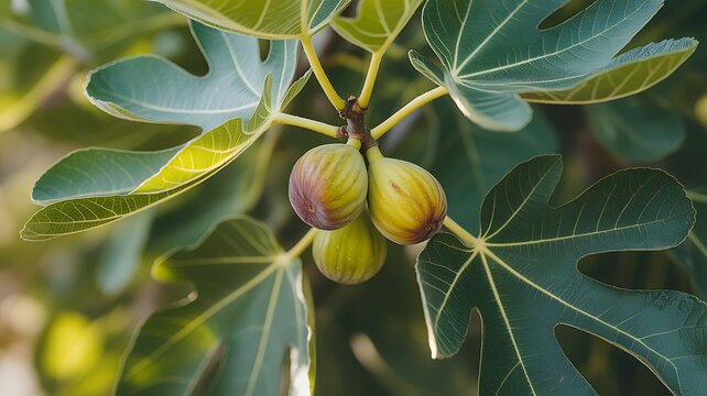 incir fresh green fig fruit on the branch