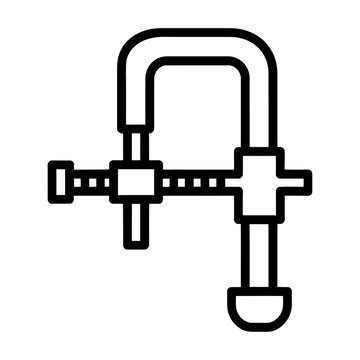 Vector of a pipe clamp for industrial use