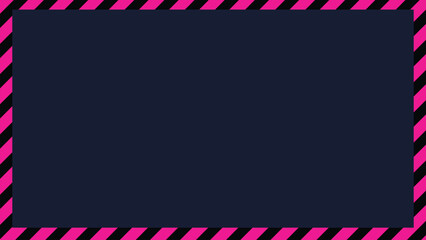 Obraz premium Pink and dark navy blue diagonal warning stripe background. Safety warning stripe, hazard sign, vector road sign symbol. Seamless caution and warning sign tape Editable Background Vector set.