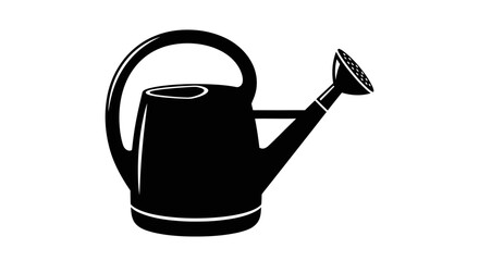 Obraz premium A simple black silhouette of a classic watering can silhouette