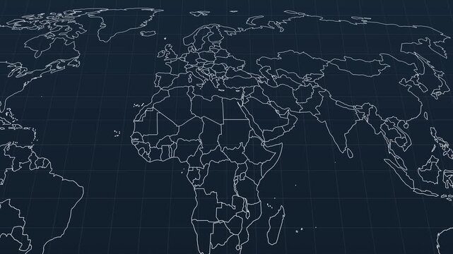 Iran Map Motion Graphic with 3D Terrain and Topography Background, High Tech Infographic.