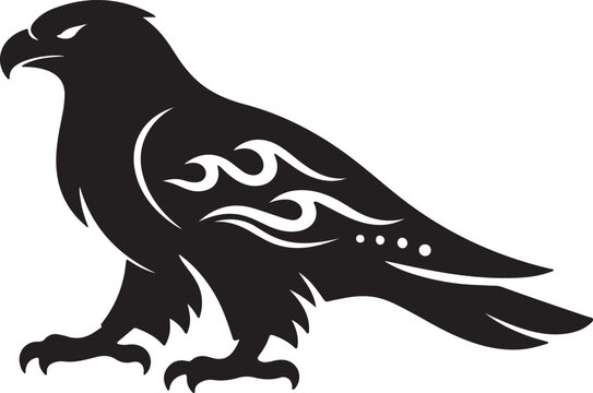 Parrot Vintage Engraving Black and White Vector Illustration for Logo Tattoo Design