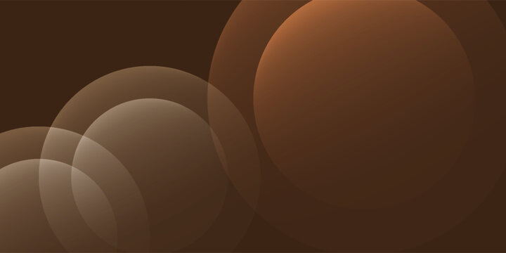 Abstract brown background with overlapping transparent circles and warm gradients. Sophisticated geometric design for luxury, corporate, and professional branding themes.