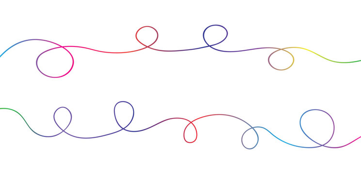 wavy curvy long squiggles line, loopy line, wave line stock vector. abstract wavy line. long hand drawn squiggle. vector illustration on transparent background