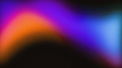 Obraz premium Abstract blend of vibrant orange purple and blue light streaks with subtle grain for a modern digital backdrop