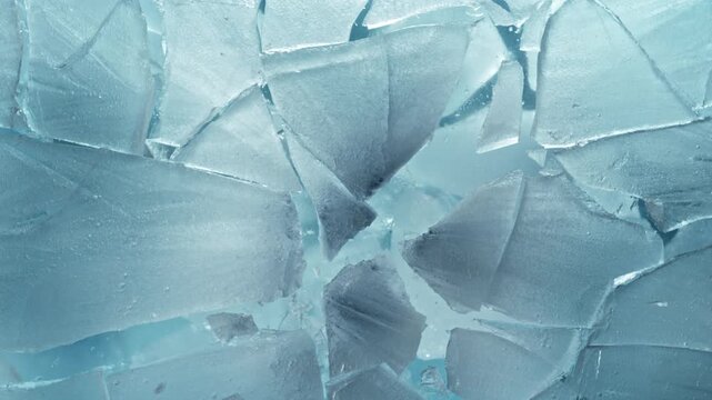 Super Slow Motion Shot of Ice Breaking at 1000 fps.
