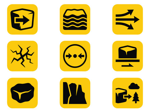 Set of Hazard Symbols.