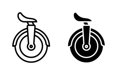 Electric Unicycle Icon Set in Line and Glyph Style © Moniruz