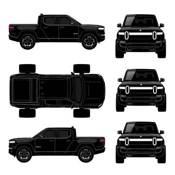 Chevrolet Silverado ZR2 Off-Road Truck 2x3 Silhouette Set