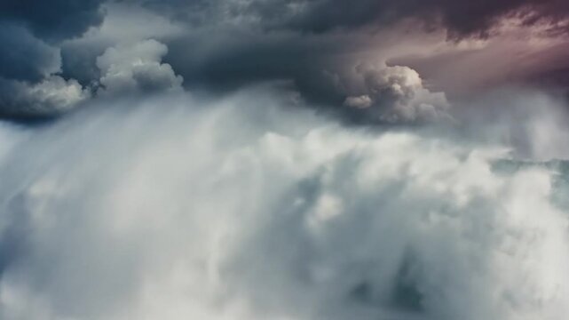dramatic cloudy sky with stormy weather.