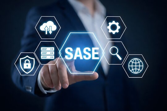 Secure access service edge concept with network security and cloud connectivity