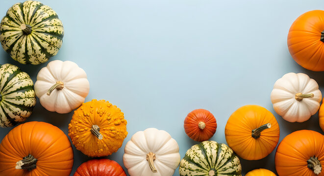 Happy halloween festive autumn pumpkins and gourds a spooky season still life for fall decor