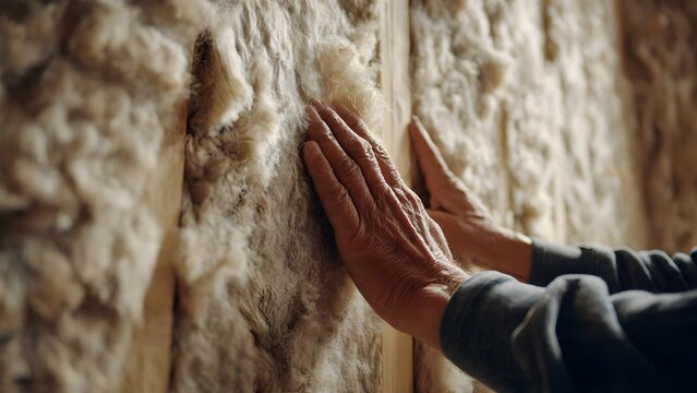 Hands spraying closed‑cell spray foam insulation onto a knee wall in a sloped attic, 4K ultra‑realistic
