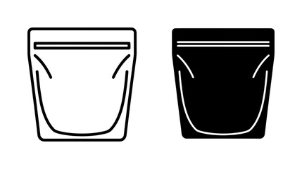 Zipper pouch icon set for flexible packaging design © Tanvir