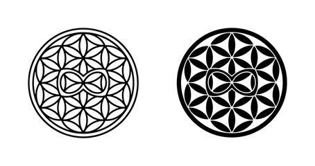Flower of Life Sacred Geometry Infinity Symbol Set © Tanzila