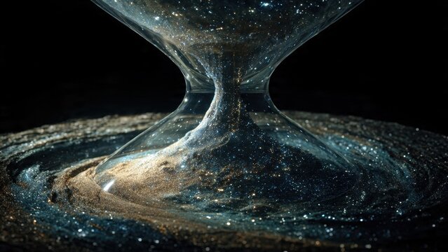 Cosmic Hourglass with Galaxy Sand