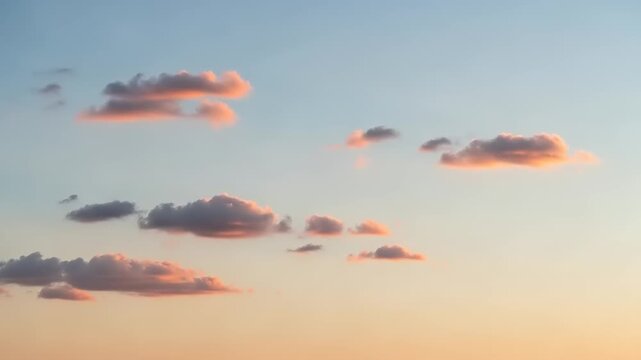 Soft clouds at sunset