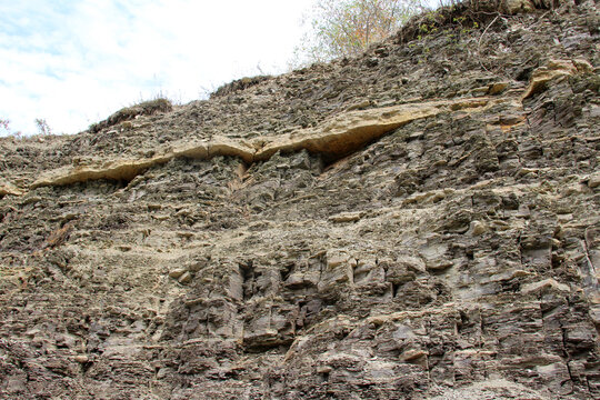 Deposits of the Upper Devonian mudstone and siltstone horizon