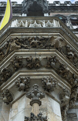 Fototapeta premium Intricate stone relief with sculptures and ornaments, Munich
