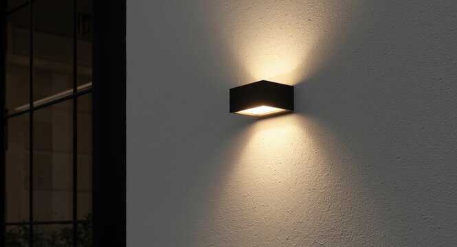 Sleek modern wall downlight fixture designed for commercial building exteriors