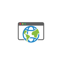 Fototapeta premium Global network and earth concept icon.