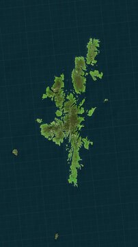 Shetland Islands Map With Loop Animation