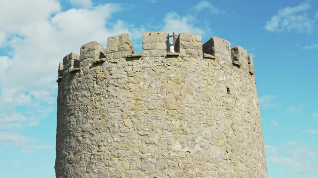 Old windmill and watch tower, Uphill, Weston-Super-Mare, North Somerset, England