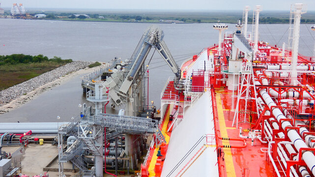 Natural gas export operations at Cheniere Sabine Pass LNG facility