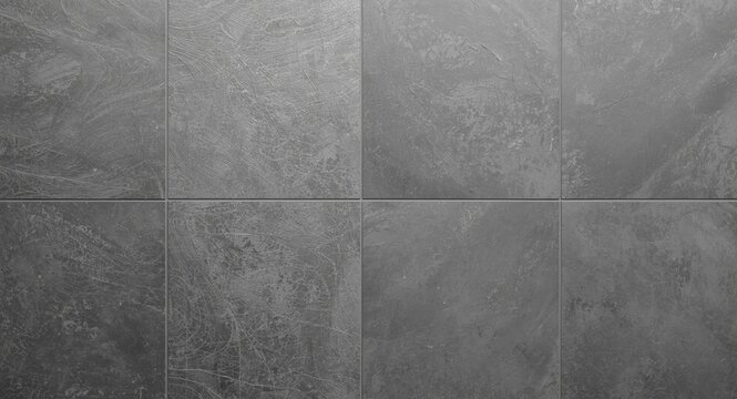 Matte ceramic floor tiles with clear texture lines captured for background use