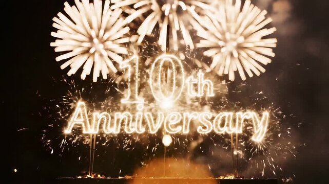 Golden 10th Anniversary Sparkler Tex