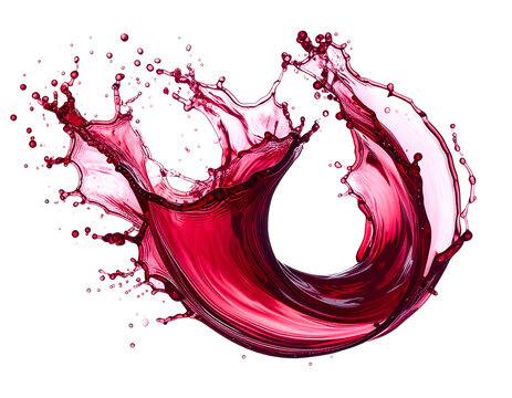 Deep crimson liquid splashes, creating dynamic, artistic motion