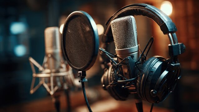 Professional Studio Microphones and Headphones