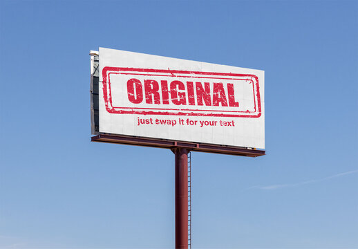 Large Blank Billboard against blue sky