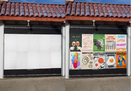 Ten Posters on a wall mockup.