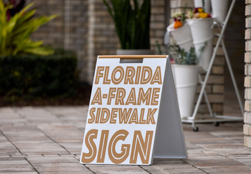 Sidewalk A-frame Sign Stands in Florida