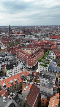 Aerial view of Hotel d&rsquo;Angleterre and Kongens Nytorv square in Copenhagen, Denmark