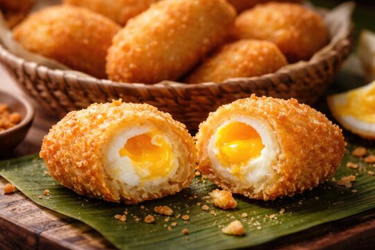 Golden Telor Gabus Treat Featuring Crispy Shell and Soft Egg Filling