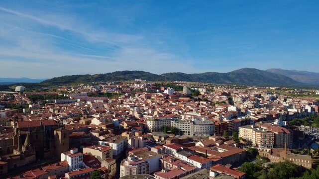 Panoramic view of spanish historic center and valley