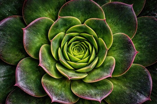 Captivating Closeup View of Aeonium Arboreum Foliage Texture