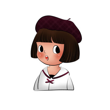Girl in red cap
