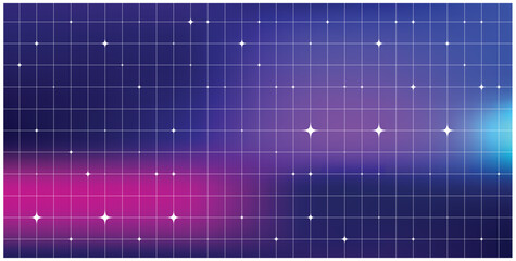 A vibrant starry night sky with purple and pink hues. © khaerul