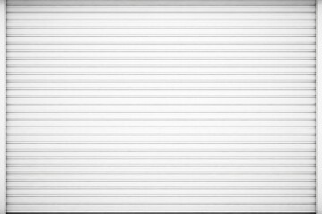 Fototapeta premium Clean white metal roller shutter background featuring grain texture