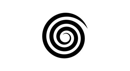 Naklejka premium Black spiral design on white background.