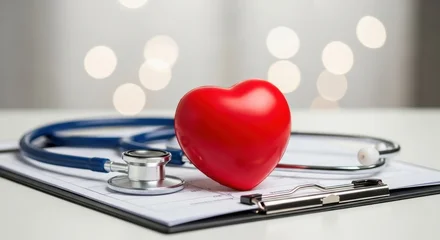 Healthcare Heart Stethoscope Clipboard Medical Concept © Svyatoslav Lypynskyy