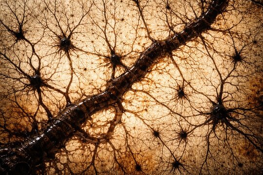 Neuronal structures and cortical vessel remnants revealed by Golgi staining in mouse brain