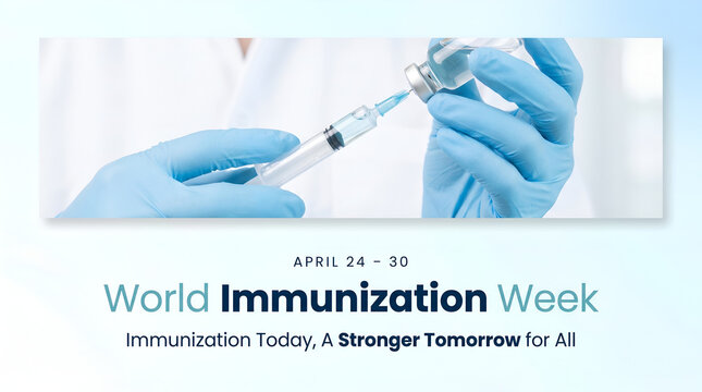 Clean World Immunization Week Healthcare Banner Design